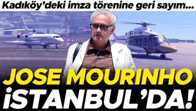 Son dakika: Fenerbahçenin yeni teknik direktörü Jose Mourinho, İstanbula geldi İmza töreni...