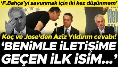 Fenerbahçede Jose Mourinho ve başkan Ali Koçtan Aziz Yıldırım açıklaması: İmza için onay almadım | Biz hayal satmıyoruz