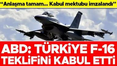 Son dakika haberi... ABD: Türkiye ile F-16 anlaşması tamam