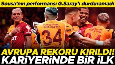 Sousanın performansı Galatasarayı durduramadı, Avrupada rekor kırıldı Lucas Torreira kariyerinde bir ilki başardı