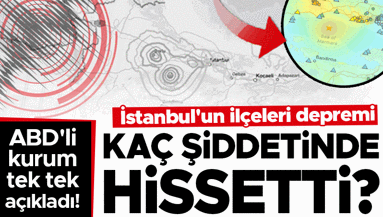 ABDli kurum açıkladı: Deprem hangi ilçede ne kadar hissedildi
