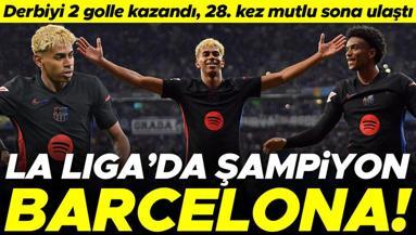 La Ligada şampiyon Barcelona Derbiyi iki golle kazandı, 28. kez mutlu sona ulaştı
