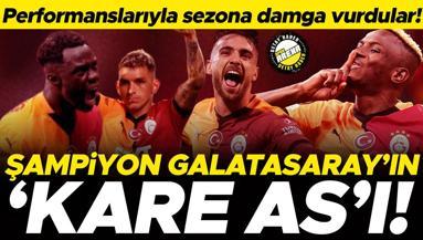 Şampiyon Galatasarayın kare ası: Torreira, Sanchez, Yunus Akgün ve Osimhen