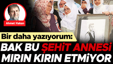 Bir daha yazıyorum: Bak bu şehit annesi mırın kırın etmiyor