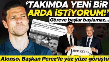 Xabi Alonso, Başkan Florentino Perezle görüştü Real Madridde yeni bir Arda Güler istiyorum