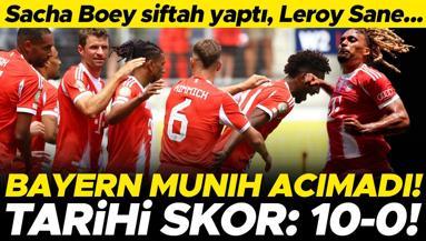 Bayern Münihten tarihi skor: 10-0 Sacha Boey siftah yaptı, Leroy Sane...