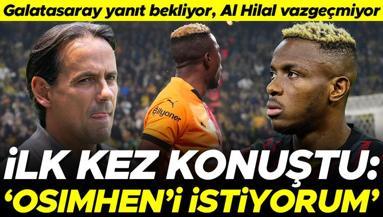 Al Hilalden Victor Osimhen için yeni açıklama Inzaghi konuştu: İstiyorum