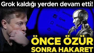 Grok kaldığı yerden devam etti: Önce özür sonra hakaret