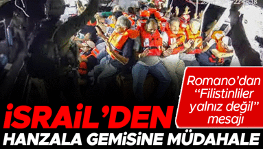 Gazzeye yardım için yola çıkan Hanzala gemisine İsrailin müdahalesinin başladığı duyuruldu