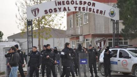 İnegölspor maçında olay çıktı