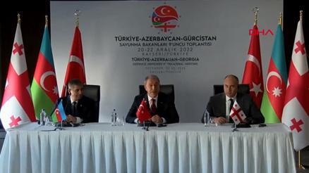 Milli Savunma Bakanı Hulusi Akar, Türkiye-Gürcistan-Azerbaycan Savunma Bakanları Toplantısı sonrası açıklamalarda bulundu