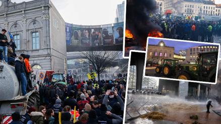 Avrupanın kalbine 1200 traktörle girdiler, AP binası kuşatıldı Ursula biz buradayız