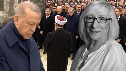 Cumhurbaşkanı Erdoğan, yazar Alev Alatlı için Eyüp Sultan Camisinde düzenlenen cenaze törenine katıldı