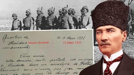 Mustafa Kemal Atatürkün 18 Marttan önce Madam Corinneye yazdığı mektup ortaya çıktı