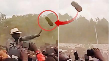 Devlet başkanına ayakkabılı saldırı