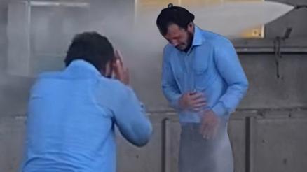 Tokatlı vatandaşın ilginç serinleme yöntemi: Çevredekiler şaşkınlıkla izledi