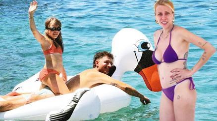 Eski eşler Melis İşiten ile Uraz Kaygılaroğlu tatilde... Çocuk için bir aradalar