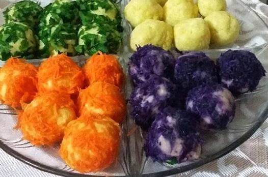 Renkli patates topları tarifi