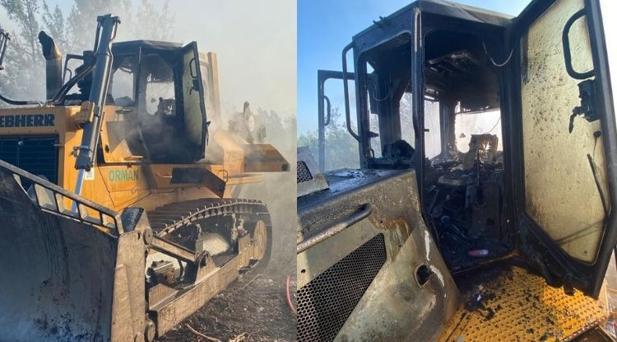 YANGINA MÜDAHALE EDEN DOZER DE YANDI