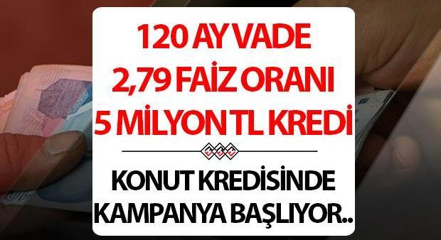 KONUT KREDİSİ FAİZ ORANLARI 2024: 5 milyon TLye 120 ay vade, aylık 28 bin 966 TL ödeme ile ev sahibi olma imkanı