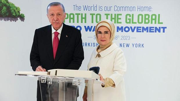 Cumhurbaşkanı Erdoğan, Küresel Sıfır Atık İyi Niyet Beyanına ilk imzayı attı