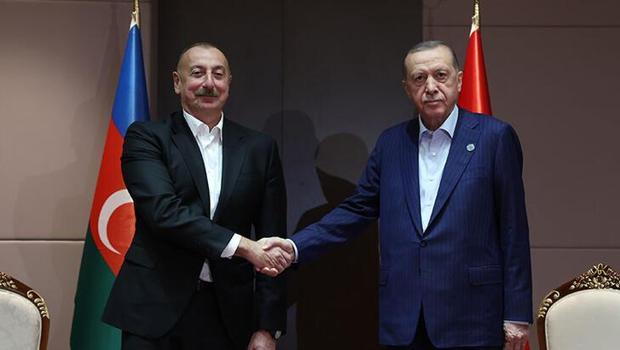 Cumhurbaşkanı Erdoğan, Aliyev ile görüştü! Türkiye'den Azerbaycan'a destek