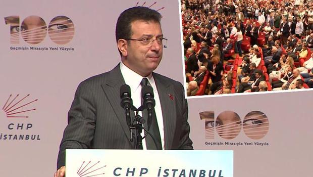 CHP İstanbul İl Kongresi'nde İBB Başkanı İmamoğlu’nun sözleri sloganlarla kesildi