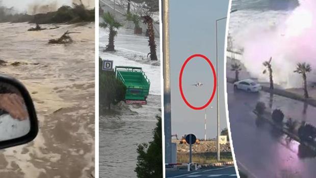 Fırtına ve sağanak hayatı felç etti! Karadeniz Sahil Yolu göle döndü... Trabzon'da dalgalara kapılan 2 genç kayıp