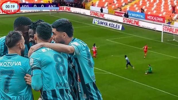 Adana Demirspor - Antalyaspor maçında Süper Lig tarihine geçen gol! 