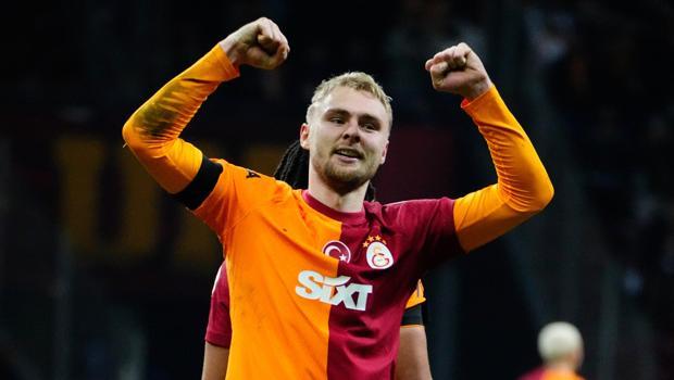 Galatasaray'da Victor Nelsson bu sezon ilk kez gol sevincini yaşadı