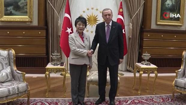 Cumhurbaşkanı Erdoğan, Japonya Dışişleri Bakanı ile görüştü