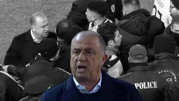 Panathinaikos - PAOK maçında ortalık karıştı! Fatih Terim çok sinirlendi