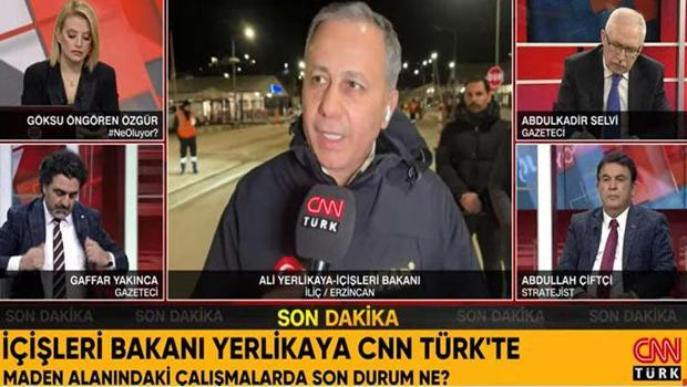 Son dakika: Bakan Yerlikaya CNN Türk'te maden alanındaki çalışmaları anlattı