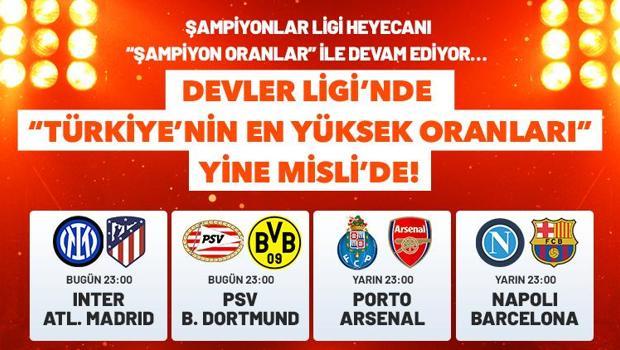 Şampiyonlar Ligi maçlarına Türkiye'nin en yüksek iddaa oranları Misli'de! Tüm detaylar, son haberler, muhtemel 11'ler...