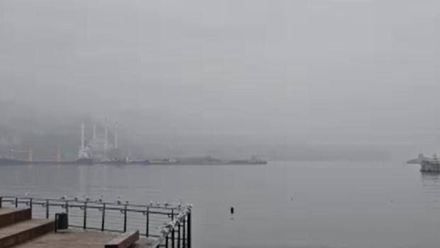 Yoğun sis Zonguldak'ta etkili oldu