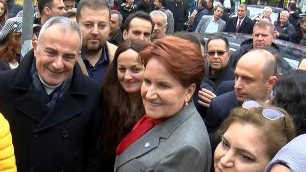 İYİ Parti lideri Meral Akşener Çatalca'da esnafı ziyaret etti