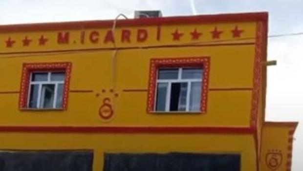 Diyarbakır'da yaşayan bir Galatasaray taraftarı evinin dış cephesine ‘M. Icardi’ yazdırdı