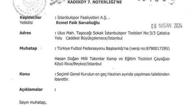 İstanbulspor, TFF'ye ihtarname gönderdi! Seçim...
