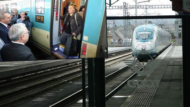 Sivas- İstanbul aktarmasız Yüksek Hızlı Tren ilk seferini yaptı