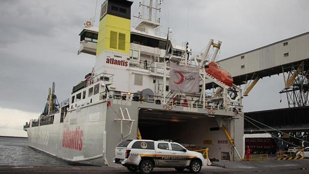 Gazze'ye yardım malzemesi taşıyan 11. gemi uğurlandı