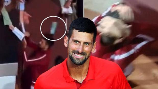 Novak Djokovic'in kafasına termos isabet etti! Bilerek mi atıldı?