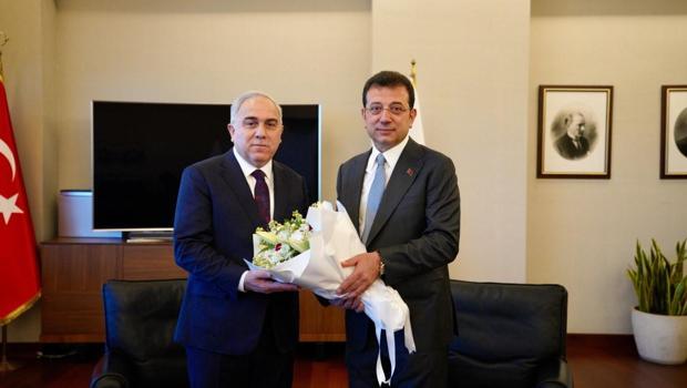 İBB Başkanı Ekrem İmamoğlu’ndan Fatih Belediye Belediye Başkanı Turan'a tebrik ziyareti