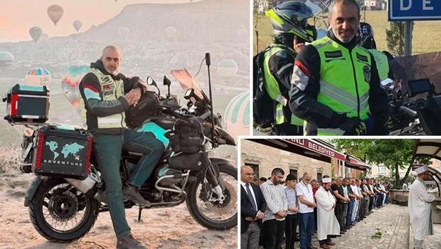 Trafik kazasında hayatını kaybeden motosikletli Mustafa Karaca'ya son veda