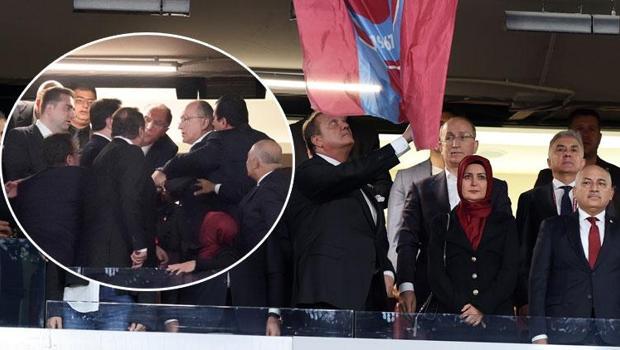 Beşiktaş - Trabzonspor final maçında gerginlik! Hasan Arat, Trabzonspor bayrağını indirince...