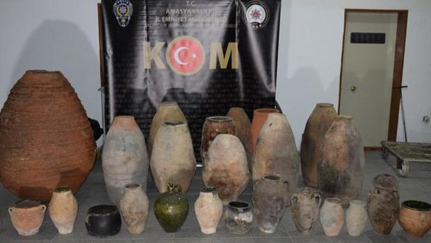Amasya'da Roma ve Osmanlı dönemine ait 26 küp ele geçirildi: 3 kişi gözaltına alındı