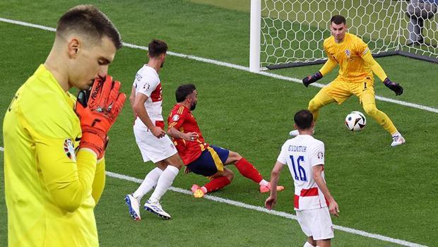 Euro 2024 Dominik Livakovic için kabus gibi başladı! Hırvatlar uyudu, İspanyollar ilki yaşadı