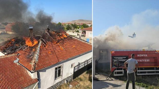 Konya'da acı olay! Anne ile oğlu yangında hayatını kaybetti