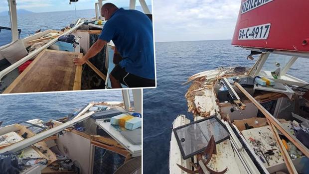 Yunan unsurları, Türk balıkçı teknesine çarparak hasar verdi! 'Geldiler hazmedemediler, vurdular'