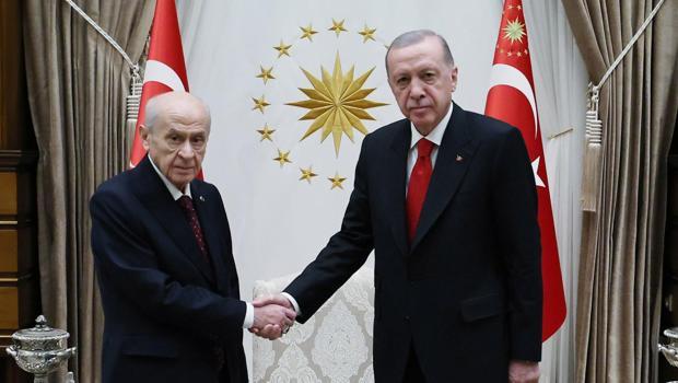 Cumhurbaşkanı Erdoğan, MHP lideri Bahçeli'yi kabul etti