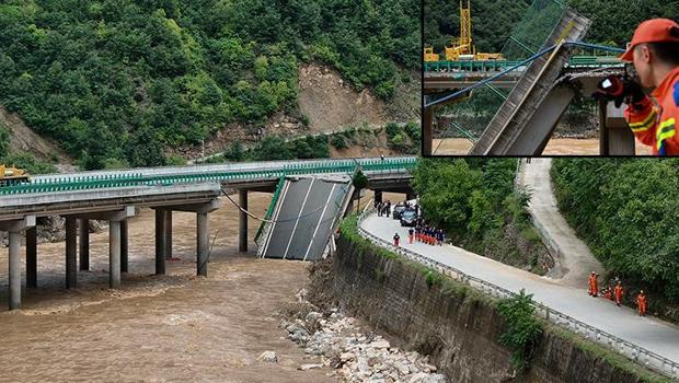 Çin'de akılalmaz anlar: Çöken köprüden düşen araçların içindeki 12 kişi öldü, 31 kayıp